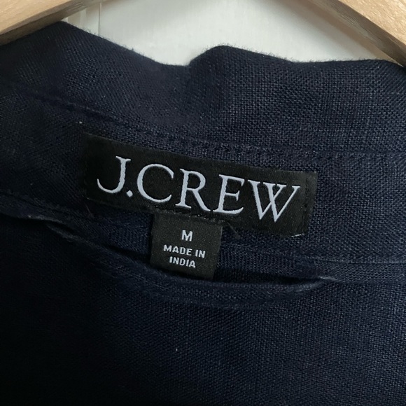 J Crew 100% linen navy shirtdress (EUC) - Picture 5 of 7